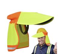 Protector Solar para Casco De Obra, Casco Protector Solar, Hard Hat Shield, Completa Transpirable para Construcción, Saneamiento Y Trabajadores De Gran Altitud, 34x33x26 Cm