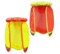 Protector solar para casco protector - 2 piezas | 18.9 x 122 pulgadas cuello - Protège-Nuque Casque De Chantier | Sombrilla para Casco | 2026 Pro | Raya reflectante | Jardinería | Amarillo