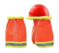 Protector solar para casco protector - 2 piezas | 18.9 x 122 pulgadas cuello - Protège-Nuque Casque De Chantier | Sombrilla para Casco | 2026 Pro | Raya reflectante | Jardinería | Amarillo