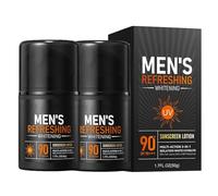 Protector Solar Para Hombres, Sunscreen SPF 90, SPF 90+ Loción Solar con Protección UVA/UVB, Hidratante, Resistente al Agua y No Grasa, Calmante Protector Solar Leche para Cara, Cuerpo (2)