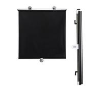 Protector Solar para Parabrisas Parasol Enrollable para Coche, Cortina Aislante, Engranaje Delantero, Parasol Retráctil Automático(Black 45X125CM)