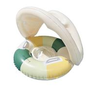 Protector solar para protección de piscina de bebé flotado - asiento de anillo de natación retro, manguera flotante para niños | Accesorio de juguetes para natación con dosel plegable, jardín del