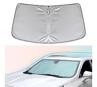 Protector Solar Parasol para Parabrisas de Coche, Visera para Delantero, Cortina Opaca para vehículo para Interior, Plegable, Compatible con 207 2009-2011, 1-Negro