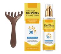 Protector Solar Pelo, Spf 30 Protector Cuero Cabelludo Ligero Y Nutritivo,100 Ml Para Cabello Con Raya Y Fino, Mantiene La Vitalidad Y La Hidratación, Con Peine De Masaje
