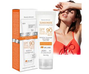 Protector Solar,Protector Solar Facial,Protector Solar Oil Free-Spf 90 Crema Solar Corporal,Ligero, Todo tipo de pieles, Protector Solar Corporal con ProteccióN,AbsorcióN RáPida, Calma la Piel,40g
