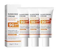 Protector solar SPF 90, crema de protección solar, protección solar UVA/UVB, resistencia a la luz, envejecimiento al agua y al sudor, loción hidratante, protección solar para cara y cuerpo, 50 g (3