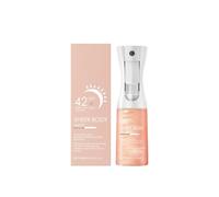 Protector solar Sunglaze Sheer Body Mist FPS 42, con aceite corporal brillante, protector solar brillante, bruma hidratante, ilumina y proporciona a la piel un acabado radiante. (1pcs)