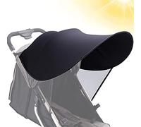 Protector Solar Universal Cochecitos Cochecito ProteccióN UV Rayos Cochecito Bebé Capota El Sol Cochecito Bebé Sun con Capota Solar para Cochecitos, Sillas De Bebé, Anti-Viento Y Anti-UV, Negro