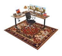 Protector Suelo Silla Ruedas 100 x 120 cm Alfombra para Silla de Oficina Antideslizante Alfombra para Silla de Escritorio, Tapete de protección de baldosas, Alfombrilla Protectora para Suelos Duros