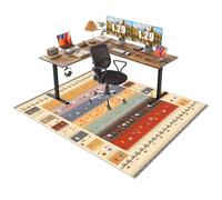 Protector Suelo Silla Ruedas 100 x 120 cm Alfombra para Silla de Oficina Antideslizante Alfombra para Silla de Escritorio, Tapete de protección de baldosas, Alfombrilla Protectora para Suelos Duros