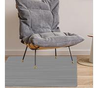 Protector Suelo Silla Ruedas 70 x 80 cm Antideslizante Protector de Suelo para Silla con Ruedas Material Resistente y Duradero de Oficina Baldosas Suelos Duros, Gris Claro