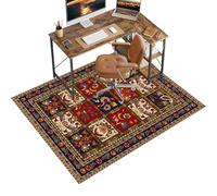 Protector Suelo Silla Ruedas Alfombrilla para Silla de Oficina 120 x 140 cm Alfombra Silla Gaming Protector Suelo Silla de Escritorio Antideslizante Retro Alfombras Sillas Multifuncionales para Hogar
