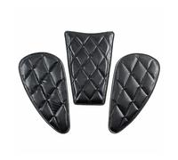 Protector Tanque Depósito Etiqueta Engomada Tanque Motocicleta Protección Tanque Motocicleta Retro Decoración Vintage Para Café Para Racer Moto Tank Pad Accesorios Cuero Estilo(Black big retro)
