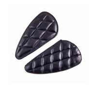 Protector Tanque Depósito Etiqueta Engomada Tanque Motocicleta Protección Tanque Motocicleta Retro Decoración Vintage Para Café Para Racer Moto Tank Pad Accesorios Cuero Estilo(Black big)