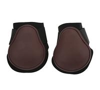 Protector Tendón Caballo, Botas Suaves y Antideslizantes, Juego 1 Par para Agilidad y Protección - Material Resistente PU y Neopreno, Fácil Colocación para Entrenamiento y (patas traseras marrones XL)