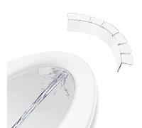 Protector Transparente contra Salpicaduras para Asiento de Inodoro para Aprender a Ir Al Baño, Deflector de Orina Impermeable para Niños y Adultos (white)