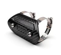Protector Tubo Escape Moto,Fibra de Carbono Escudo Termico Escape Universal para Motocicleta de Calle Motocicleta Deportiva(Tamaño: 110 x 60 mm)