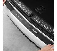 Protector Umbral Puerta Maletero Pegatinas Protectoras para VW T-Cross C1 I 2019-2024, Antiarañazos Autoadhesiva Fibra Carbono Parachoques Trasero Coche