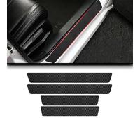 Protector umbral Puerta para Opel Corsa F 2023 2024, 4 Piezas Fibra de Carbono Protector estribos Coche, Moldura Entrada protección eficaz