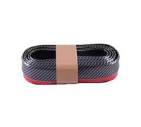 Protector Universal Falda Labios Coche Molduras Exteriores 2,5 M Parachoques Delantero Coche Tira Goma para Cuerpo Protector Goma Antiarañazos Falda Lateral Extensión Faldón(Carbon Fiber Black)