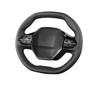 Protector Volante Coche Funda para Volante De Coche De Cuero Artificial Cosida A Mano para Peugeot E-208 2020 508 208 2019 2020 3008 4008 5008 2016-2019(Red Blue Thread)