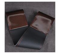 Protector Volante Coche Funda para Volante De Coche De Fibra De Carbono Negra Y Marrón Cosida A Mano De Lujo Moderna Y Duradera para Ruedas Universales De 38 Cm(Coffee)