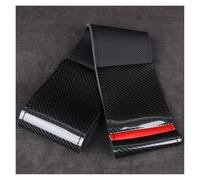Protector Volante Coche Funda para Volante De Coche De Fibra De Carbono Negra Y Marrón Cosida A Mano De Lujo Moderna Y Duradera para Ruedas Universales De 38 Cm(Black 01)