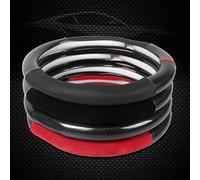 Protector Volante Coche Funda Volante Fibra Carbono para Nissan para Qashqai J11 para X-Trail T32 2015-2021 Cubierta Volante Coche(Type C O Shape)