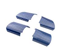 Protector Volante Coche Para Ford Para Focus 2 MK2 2005-2011 Pegatinas Estilo Coche Accesorios 4 Unids/set Interior Coche Cubierta Panel Pegatina Embellecedora(Carbon Fiber Blue)