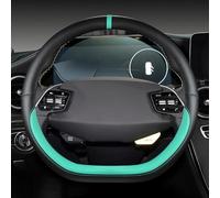 Protector Volante Coche para KIA K5 KX5 K2 K3 GT para Rio para Cerato para Sportage para Stinger EV6 GT para GT-Line 2021 2022 Protector Volante Cuero(Green D Shape)