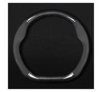 Protector Volante Coche para KIA para Rio para Sorento para Sportage para Forte K3 K2 K5 para Stonic para Strong para Spectra para Optima Funda Volante Coche Cuero Carbono(D Shape-Black)
