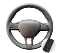 protector volante Compatible con Skoda para Octavia para Superb para Fabia para Citigo para Roomster 2013 2014 2015 2016 2017 2018 2019 Cubierta del Volante del Coche(Black Thread)