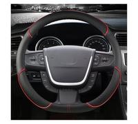 Protector Volante Funda para Volante Coche Forma D para Peugeot para 508 para 508 SW 2011 2012 2013 2014 2015 2016 2017 2018 Accesorios Interior(Red)
