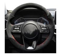 Protector Volante Funda Trenzada Volante Coche Gamuza Suave Cosida A Mano para Kia K5 para Optima para Cee'd para Ceed para Forte para Cerato (AU) 2018-2019 Cubierta Volante(Green Thread)