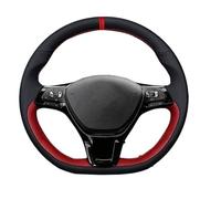 Protector Volante Funda Trenzada Volante Coche Personalizada para VW para Golf 7 Mk7 para Nieuwe para Polo para Jetta para Passat B8 Cubierta Volante Coche(Black Blue B)
