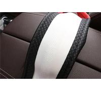 Protector Volante Funda Universal Cuero Sintético Volante Coche Compatible con para Captur para Logan para Kadjar para Trafic para Scenic para Apoyabrazos Cubierta Volante Coche(Black)