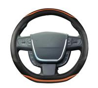 Protector Volante Funda Volante Coche para Peugeot 508 508SW 2010-2017 Microfibra Cuero Y Fibra Carbono Cubierta Volante Coche(Naranja)