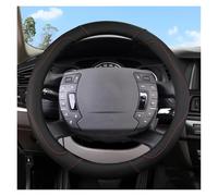 Protector Volante para Citroen C1 C2 C3 C4 C5 C4L para Berlingo C4 para Picasso C5 para Aircross Funda para Volante De Coche De Cuero Cubierta Volante(Black O)