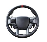 Protector Volante para Ford para King Ranch Lariat Platinum XL XLT 2015 2016 2017 Volant Fibra Cuero Protector para Volante De Coche Cubierta para Volante(PU Grey)