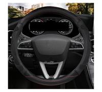 Protector Volante para Seat para Tarraco para AronaPara Ateca para Ibiza para Toledo Funda para Volante Coche Microfibra Piel 38 Cm, Antideslizante Funda para Volante(Black O Shape)