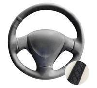Protector Volante para Toyota para Corolla 2006-2010 para Matrix 2009 para Auris 2007-2009 Trenzas En El Volante del Coche Cubierta Protectora De Cuero Negro(Black Thread)