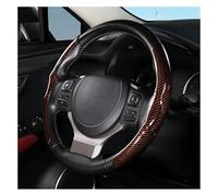 Protector Volante Protector De La Cubierta del Volante Coche Protección Universal 36 Cm Mango Tarjeta Antideslizante Fibra Carbono(?Glossy-Brown)