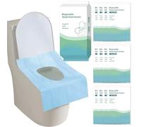 Protector WC Desechable,30 Pcs Antibacteriano Protector WC Adecuado Individual Fundas Protectoras Desechables Fundas Asiento Inodoro Desechables para Baño,Viaje,Hotel,Hogar(40 x 60 cm)