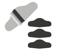 Protector y reparación de agujeros en el talón (prevención) para evitar y reparar agujeros en el talón. Para zapatillas y zapatos con tejido de malla. (negro, juego de 4)