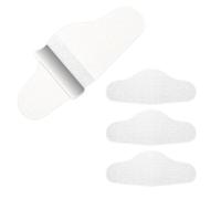 Protector y reparación de agujeros en el talón (prevención) para evitar y reparar agujeros en el talón. Para zapatillas y zapatos con tejido de malla. (blanco, juego de 4)