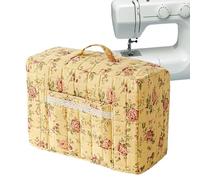 protectora para máquina de coser - de almacenamiento con asa | Tela floral vintage | Organizador a prueba de polvo - Práctica plegable para el hogar, viajes, sala de manualidades