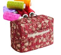 protectora para máquina de coser - Soporte de polvo de protección de 43 cm | Con asa y bolsillo Estuche de viaje para máquina de coser con estampado floral vintage - Para viajes, hogar