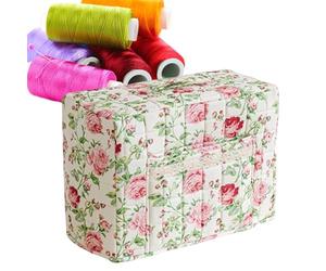 protectora para máquina de coser - Soporte de polvo de protección de 43 cm | Con asa y bolsillo Estuche de viaje para máquina de coser con estampado floral vintage - Para viajes, hogar