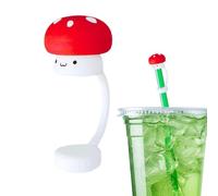 protectora para popote, en forma de hongo para popotes, tapones de paja para niños, tapones de botella para beber