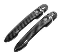 Protectora Tirador Puerta Coche Para Alpine A110 2017-2022 Cubiertas De Manija Puerta Un Solo Orificio Protector Copa Exterior Kit Molduras Antirrayas(Dual Smart Carbon Fiber Pattern)